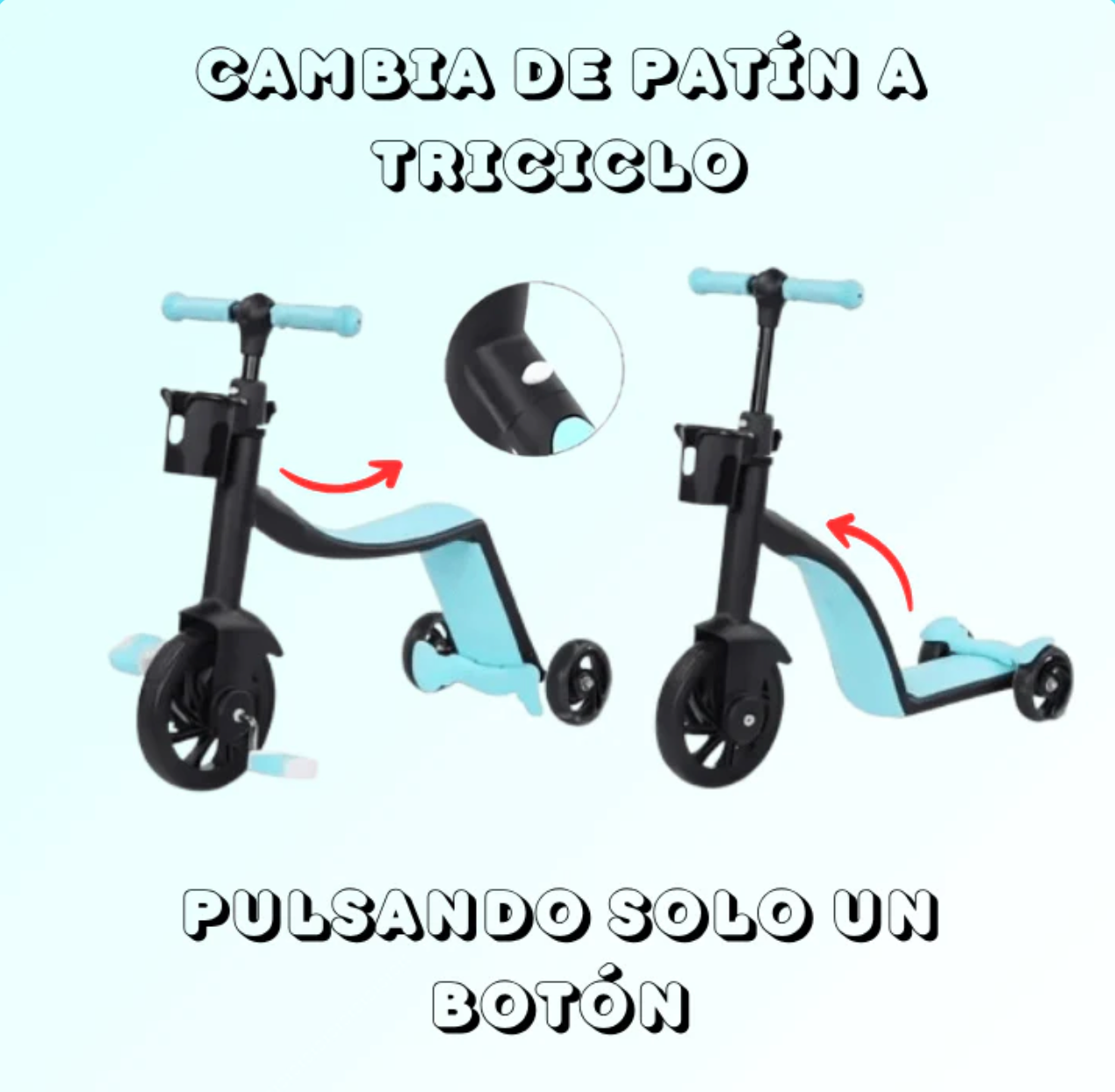 Patín Scooter 3 en 1