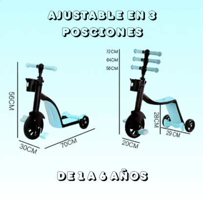 Patín Scooter 3 en 1