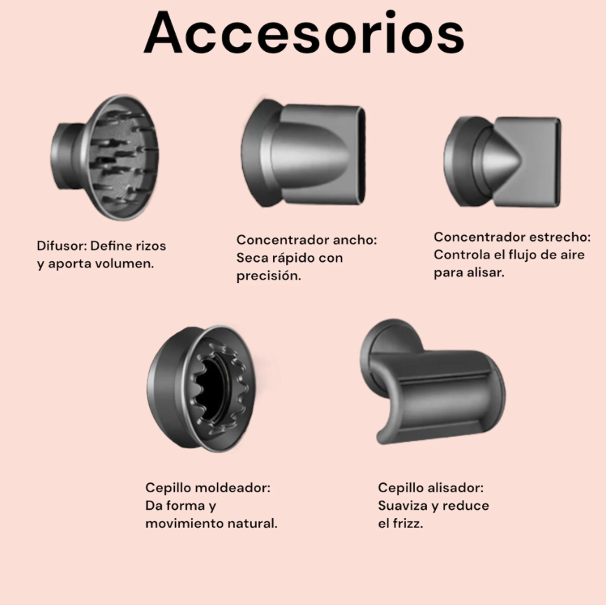 Secador de Pelo con Cabezales Imantados